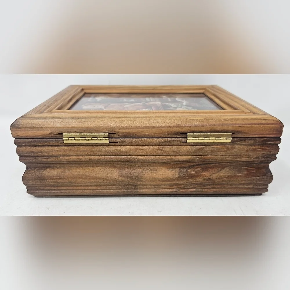 Mischief By Janet Kruskamp Print 3 Cats Handmade Solid Wood Hinged Jewelry Box